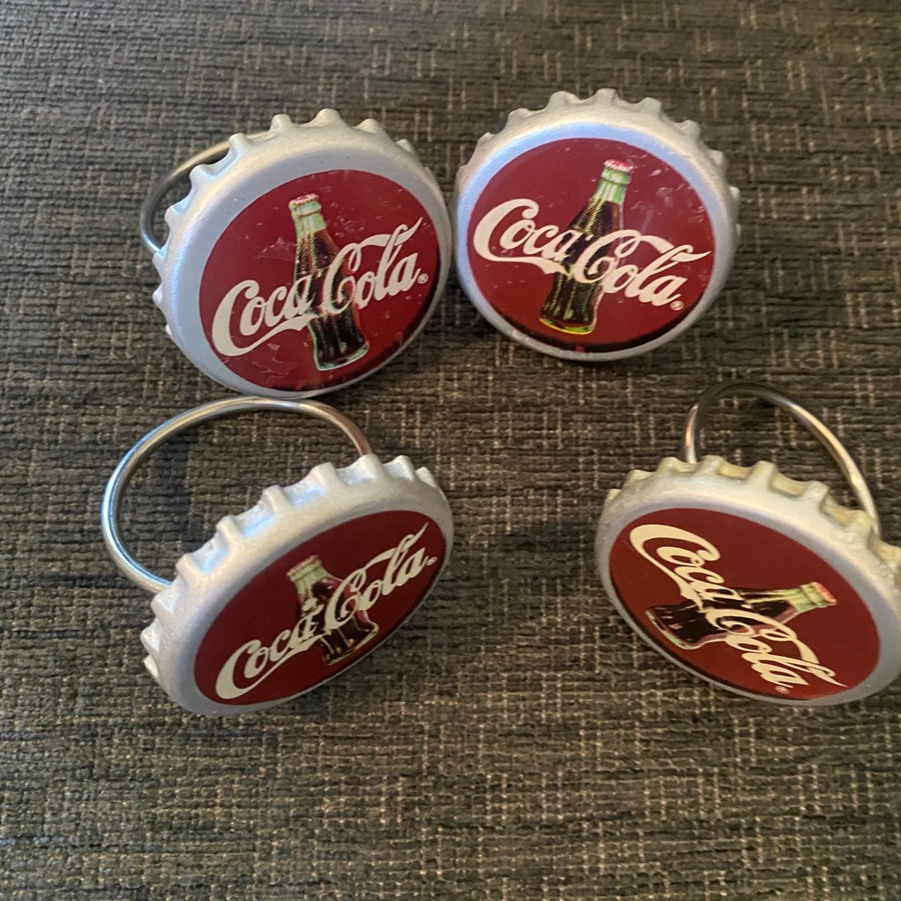 Coca-Cola‎ Napkin Rings Excellent Bottle Cap Set of 4 Vintage